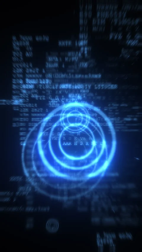 Blue Abstract Computer Data Matrix Background Loop Stock Footage 324943572