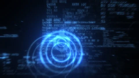 Blue Abstract Computer Data Matrix Background Loop Stock Footage 324943580