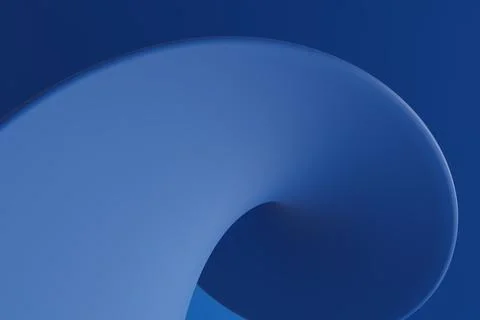 Blue abstract computer generated 3D distorted shape Illustrazione stock