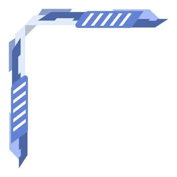 Blue abstract corner frame offering copy space Stock Illustration