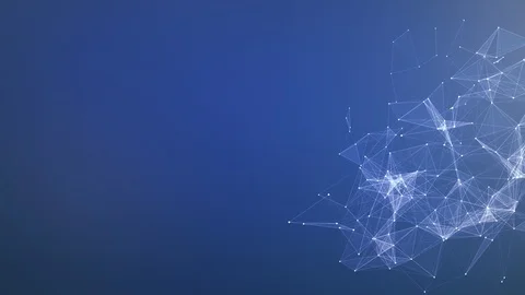 Blue Abstract Corporate Low Poly Background Animation. Seamless Loop Stock Footage 107344722