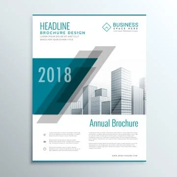 Blue abstract creative brochure flyer template for business presentation Stock Illustration