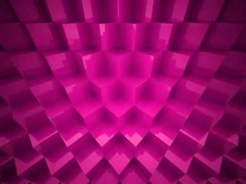 Blue abstract cubes background rendered Stock Illustration