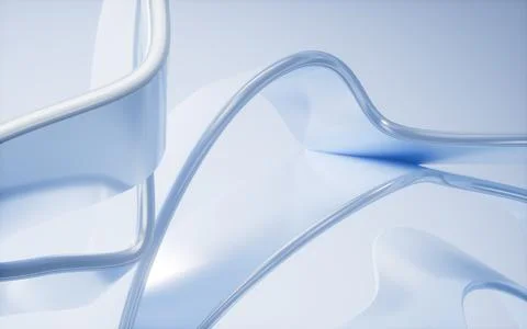 Blue abstract curve background, 3d rendering. Stock-Illustration