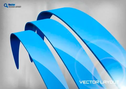 Blue abstract curves Illustrazione stock