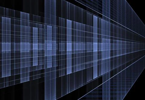 Blue abstract cyber future technology concept background, binary code, Stock Illustration