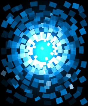Blue abstract dark technology vector background design. Stock Illustration