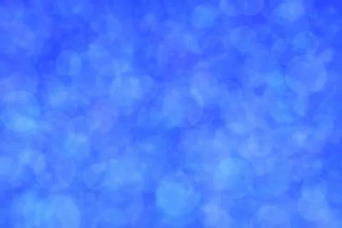 Blue abstract defocused background, circle shape bokeh pattern. Foto stock