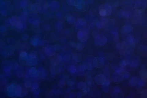Blue abstract defocused background, circle shape bokeh pattern. Foto stock