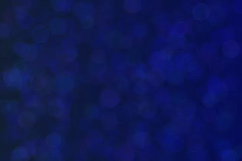 Blue abstract defocused background, circle shape bokeh pattern. Foto stock