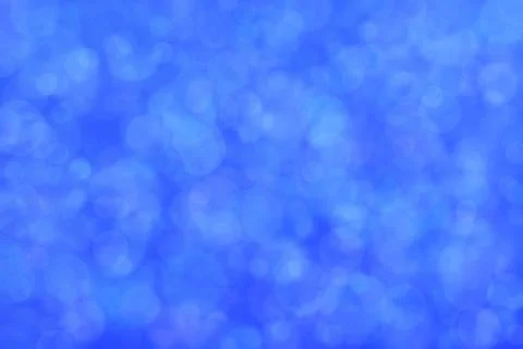 Blue abstract defocused background, circle shape bokeh pattern. Foto stock