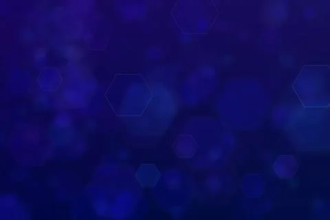 Blue abstract defocused background, hexagon shape bokeh pattern. Stock Illustration