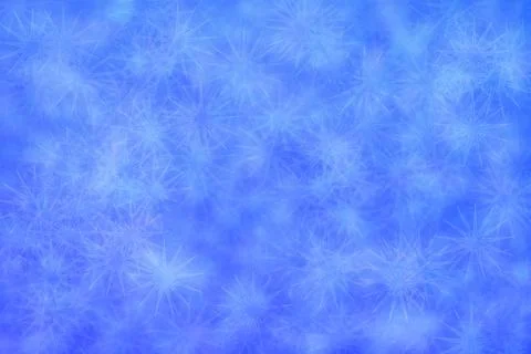 Blue abstract defocused background, star shape bokeh pattern. Stock Illustration