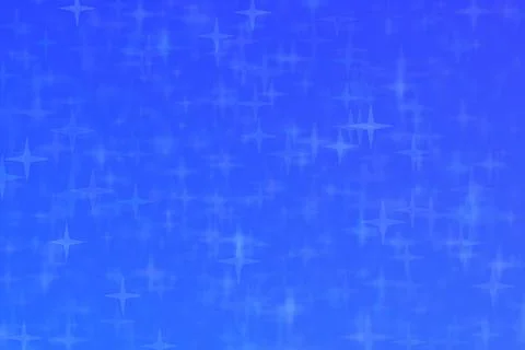 Blue abstract defocused background, star shape bokeh pattern. Stock Illustration