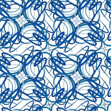 Blue abstract design - waves. Seamless texture, vector pattern. イラスト素材