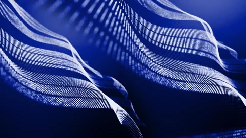 Blue Abstract digital particle wave and light abstract background. Technolog Stock Footage 295744940