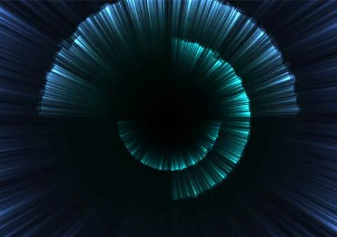 Blue abstract digital shell grow layer in dark background Stock Illustration