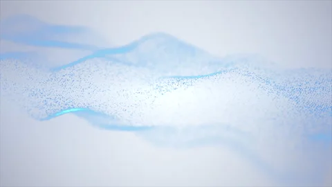 Blue abstract digital waves motion on a white background. Information technology Vidéo 339804366