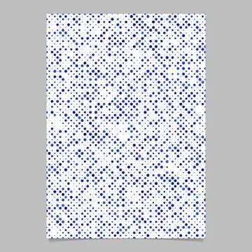 Blue abstract dot pattern brochure background - vector template design Illustrazione stock