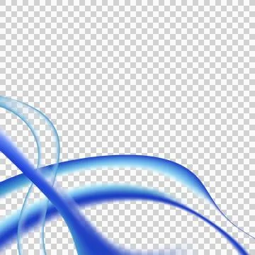 Blue abstract dynamic gradient mesh curve wave decoration Stock Illustration