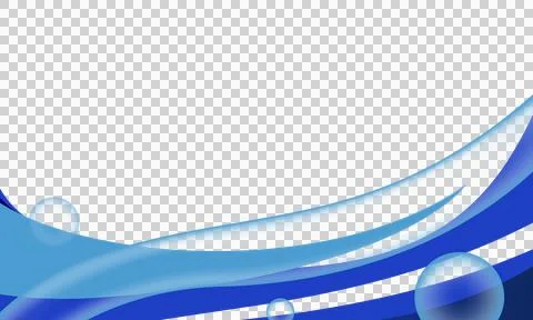 Blue abstract dynamic wave decoration element design Illustrazione stock
