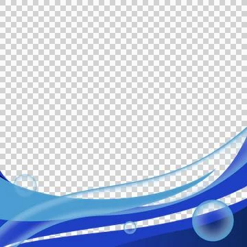 Blue abstract dynamic wave decoration element design Stockillustratie
