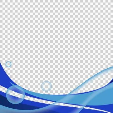 Blue abstract dynamic wave decoration element isolated イラスト素材