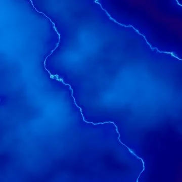 Blue abstract electric lightning storm Stock Illustration