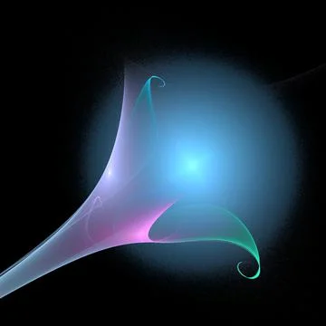 Blue abstract element on black background, digital graphic, background Stock Illustration