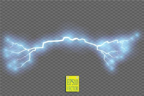 Blue abstract energy shock explosion special light effect with spark. Vector Stockillustratie