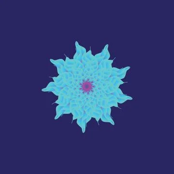 Blue abstract flower. Vector. Blue background Stock Illustration