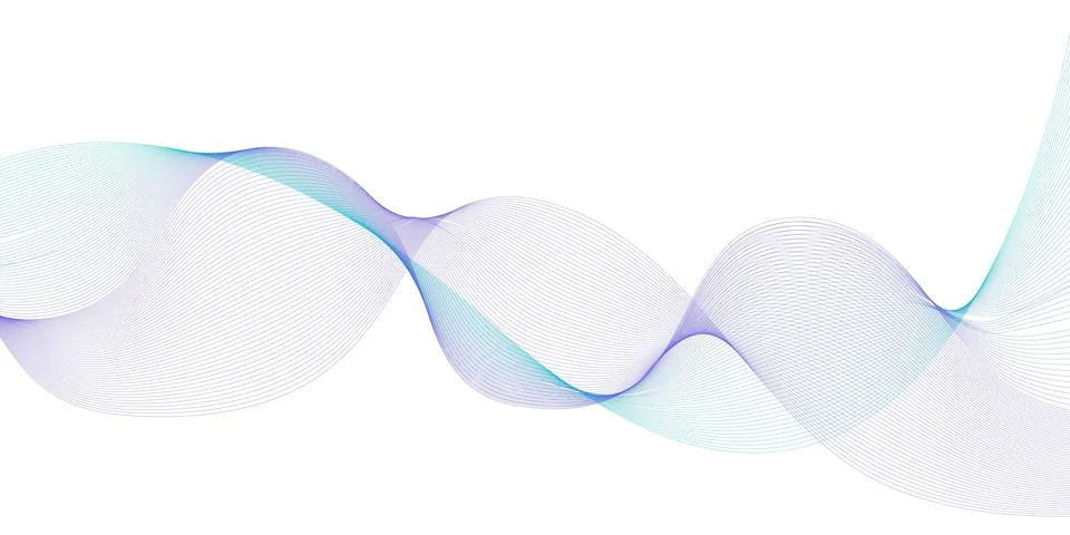 Blue Abstract Flowing Wave Background for Technology Design 库存插图