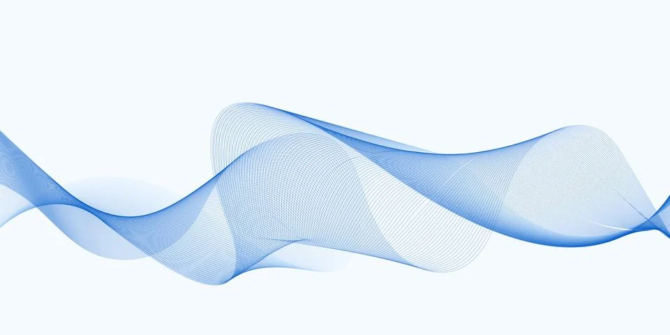 Blue Abstract Flowing Wave Background for Corporate Branding Presentation Illustration