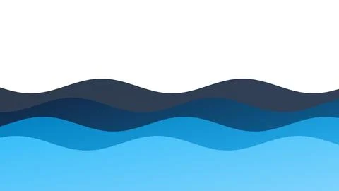 Blue Abstract Flowing Wave Background Stock Illustration