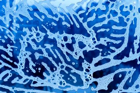 Blue abstract foam pattern Stock Photos