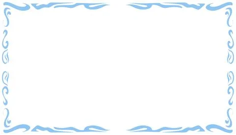 Blue abstract frame background illustration Ilustração Stock