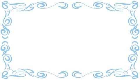 Blue abstract frame background illustration Stock Illustration