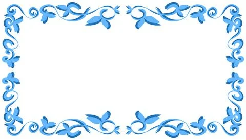 Blue abstract frame background illustration Stock Illustration