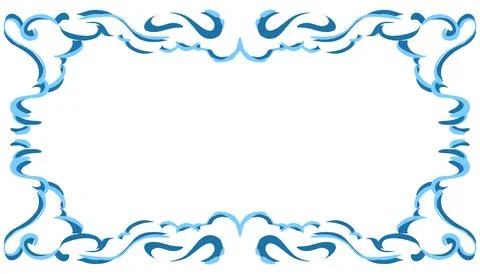 Blue abstract frame background illustration Stock Illustration