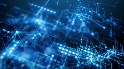 Blue abstract futuristic technology background Stock Footage 60918502