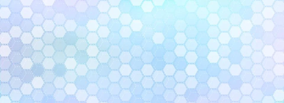 Blue abstract geometric background with hexagons Stockillustratie