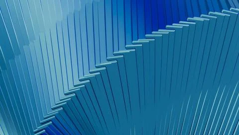 Blue abstract geometric background with a pattern of repeating zigzag line... Stock Photos