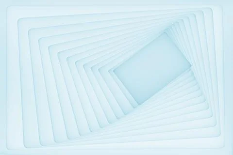 Blue abstract geometric background with perspective illusion in modern style. 写真素材