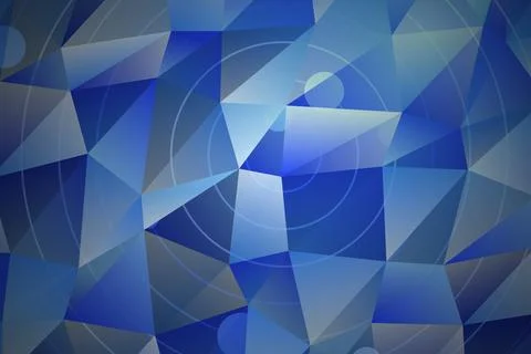 Blue abstract geometric background with polygon shapes Stock Illustration