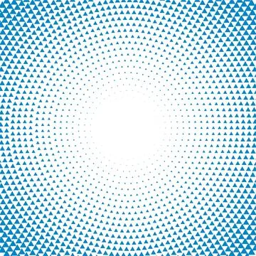 Blue abstract geometric halftone background illustration with triangle patter Stock Illustration