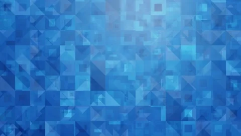 Blue abstract geometric pattern background, mosaic tiles and triangular shapes Stock Footage 327830626