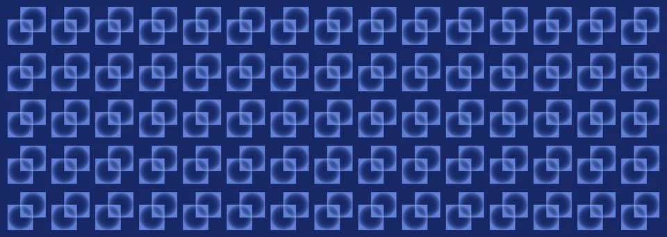 Blue abstract geometric pattern featuring layered square frames and soft glowing Illustrazione stock
