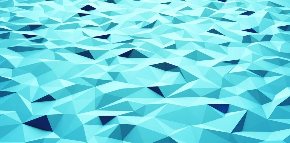 Blue abstract geometric polygon technology background Stock Illustration