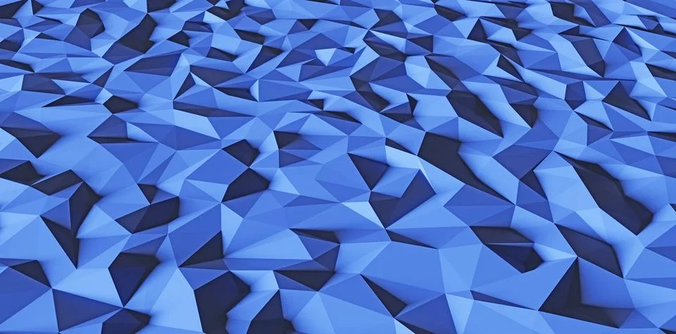 Blue abstract geometric polygon technology background Stock Illustration