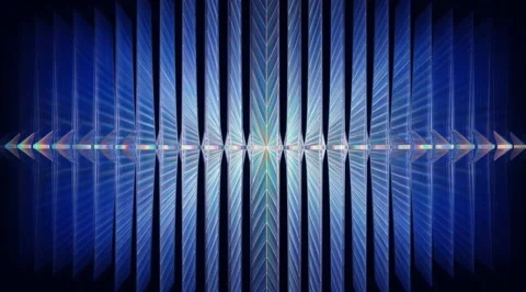 Blue abstract geometric prisms with light glow Stock Footage 331458939